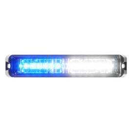Abrams SAE Class-1 Flex 12 [Blue/White] 36W - 12 LED Volunteer Firefighter POV Vehicle Truck LED Grille Light Head Surface Mount Strobe Warning Light