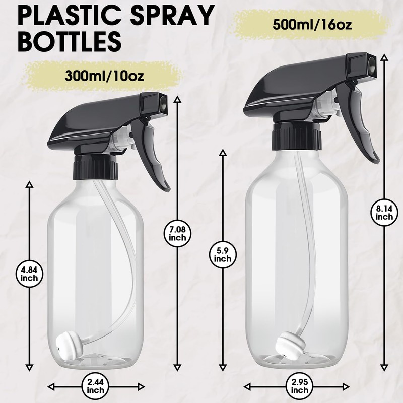 2 Packs Plastic Spray Bottles 360°Water Spray Bottle for Cleaning