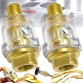 SoundZero Pack of 2 Mini Oiler, Compressed Air Oiler, 1/4 BSP Pneumatic Tool Oiler, Mini Inline Oiler for Pneumatic Tools, for Compressed Air Tool, Impact Wrench, Grinder, Pneumatic Oiler Mini Oiler
