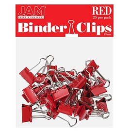 JAM Paper® - pequeño Color Clips carpeta de 19 mm (0,75 ppp) - 25 Clips carpeta por paquete
