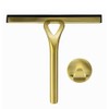 Stainless Steel Squeegee for Shower, Gold Shower Squeegee with Hook