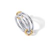 PAVOI 14K Gold Plated Interlocked Stackable Rings for Women -