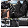 Qpednta Gray Leopard 12 Pack Car Seat Covers Set -