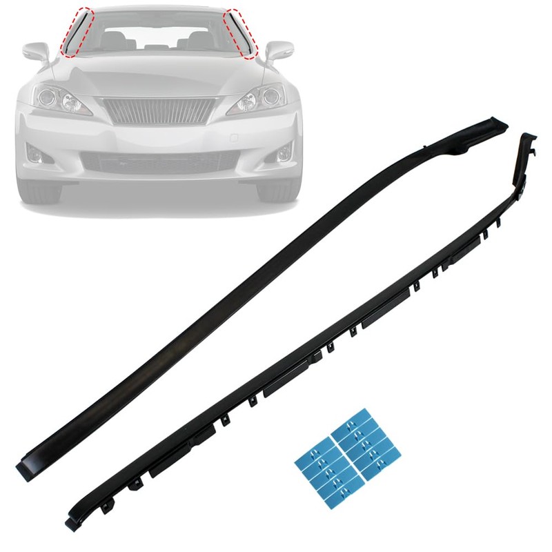 Driver and Passenger Side Window Molding Kit Compatible with Lexus
