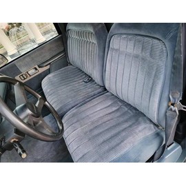 Durafit Seat Covers Made to Fit 1988-1991 Chevy Silverado and GMC Sierra Front Low Back 40/60 Split Bench. Made in Dark Gray Velour.