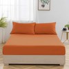 Oxford Homeware Rust King Size Fitted Sheets -100% Brushed Microfibre