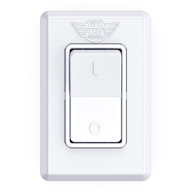 Leisure LED Modern Single SPST On-Off Switch with Bezel, 12-Volt,