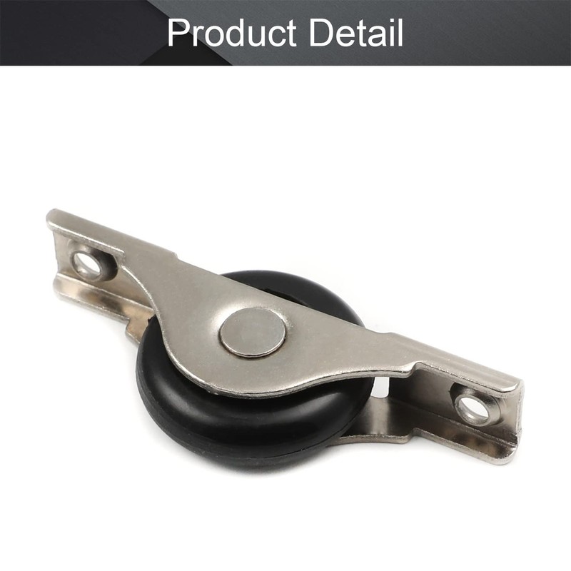 MroMax 2Pcs 29mm/1.14" Dia Screen Door Rollers Nylon Black Sliding