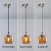 LBSQJ Amber Glass Pendant Lights Kitchen Island Globe Pendant Light