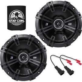KICKER Speakers 6.5 inch for GMC Terrain 2010-2017 Upgrade Kit - Pair of DS Series with Harness, Coaxial 6 1/2 Car Audio Front/Rear Door Speaker DSC650, 43DSC6504