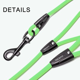 Tockfit Long Leash Waterproof Training,Heavy Duty Recall Long Lead,Durable Outdoor Dog Leash 5FT 10FT 20FT 30FT Great for Training,Beach,Tie Out,Yard,Play,Camping