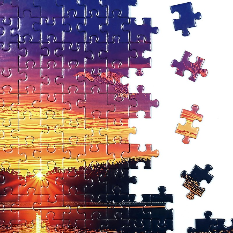Sunset Lake Puzzle for Adults 1000 Piece Nature Landscape Lakeside