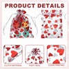 uxcell 100 Pcs Valentine Treat Bags, 4.7" x 3.5" Heart
