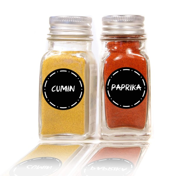 Lovable Labels Chalkboard Spice Jar Labels - 200 Pre-Printed +