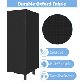 Tikimilor 8FT Firewood Rack Cover for Indoor Outdoor, Waterproof Weatherproof Wood Pile Cover for Fire Wood, Wood Log Holder Rack Cover, Black (Frame Not Include)