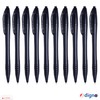 DIGNO Retractable Ballpoint Pens, BLACK, Fine Point (0.7mm), Pack of