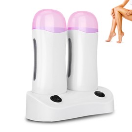 Sonew Mini Hair Removal Wax Heater, Hair Removal Machine, Double Wax Depilation Roller, Easy Wax Removal, Fast Waxing, Leg, Armpit, Arms