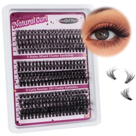 Lash Clusters - 300Pcs DIY Cluster Eyelash Extensions 30D 40D 50D Wispy Cluster Lashes 10-18mm Natural Individual Lashes