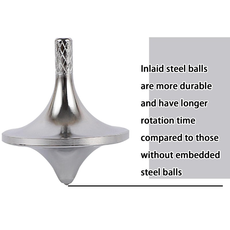 Lvpradior Stainless Steel Spinning Top, Long Lasting Spin Time Over