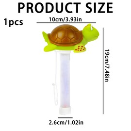 Pool Thermometer, Water Thermometer Pool, Pool Gadgets, Floating Pool Thermometer Cute for Swimming Pool, Hot Tubs, Fish Ponds & Baby Pool (Turtle)