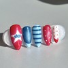 08:00AM, Midnight Teen |Pinterest nails - round square / 08:00AM,