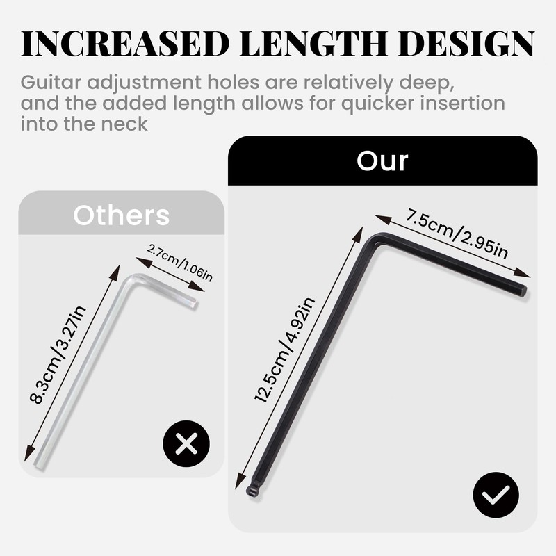 Guitar Truss Rod Wrench Set - 5mm and 4mm Allen