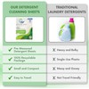 Laundry Detergent Sheets Eco-Friendly Strips, Concentrated Biodegradable Washer Sheets, Floral,