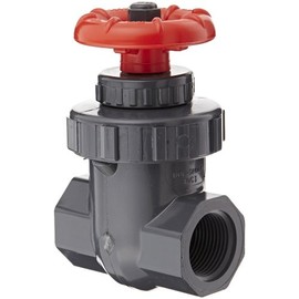 Spears PVC Gate Valve, Non-Rising Stem, Buna-N O-Ring, 1" NPT Female