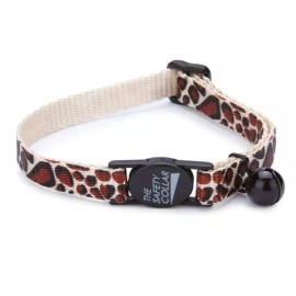 Pet Edge MT AnimalPrint Cat Collar 8-12In Grffe
