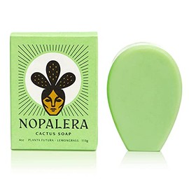 Nopalera Jabón En Barra, Aceites Esenciales De Limoncillo, Limpiador Natural Para El Cuerpo Y El Rostro, Hidratante Y Exfoliante, Cuidado Suave De La Piel Elaborado Con Verde 4 Onzas (Paquete De 1)