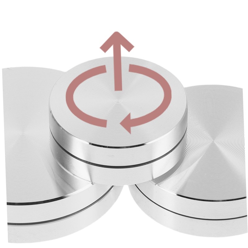 TEHAUX Miniature Aluminum Alloy Turntable Base Small Rotating Display Platform