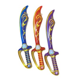 Ryuya Flaming Sword, Air Inflated, Total Length 29.5 inches (75 cm), Vinyl Swords (3 Colors x 4 Pieces), 12 Pieces (Festivals/Events/Children's Parties/Clubs/Holidays) Children's Toy