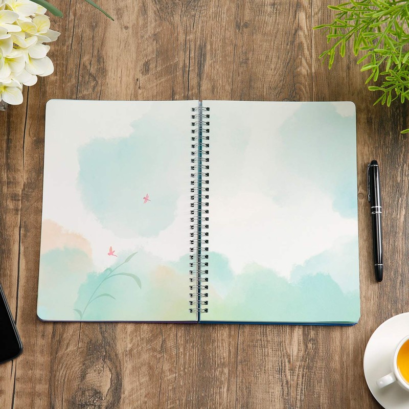 siixu Spiral Journals for Writing, Color Illustration Notebook With an