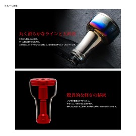 LIVRE 5375 Fortessimo Knob Single Item (Set of 1) Common to Shimano Daiwa Brown (IP) & Titanium, 0.6 oz (15.8 g)