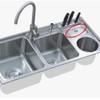 Talea Kitchen Sink Upside Drainage Square Overflow with Hose