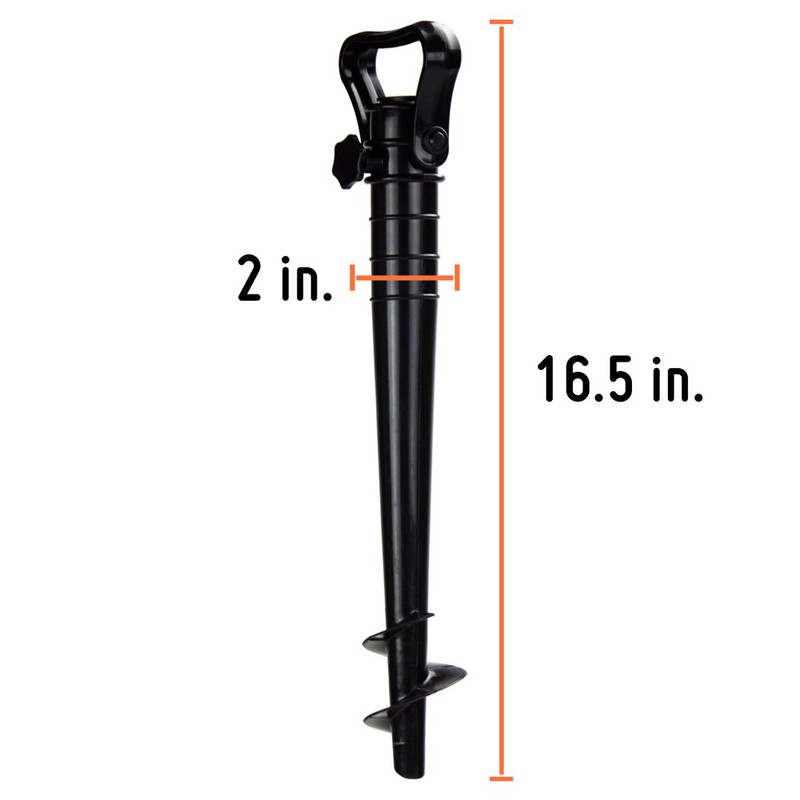 Sol Coastal Plastic Beach Umbrella Sand Anchor, Rust-Free and Sized