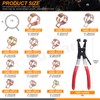 Rustark 121Pcs 12 Different Sizes 7-22mm Spring Band Hose Clamps