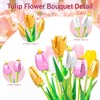 Flower Blocks Tulip Blossom Blocks Set Toy Flower Block Set