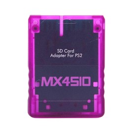 Bewinner PS2 MX4SIO SIO2SD Card Reader Adapter, Hand Made Stable Replacement MX4SIO TF Card Adapter for PS2(Purple)