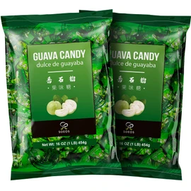 Soeos Guava Candy, Classic Series Chinese Guava Hard Candy, Holiday Candy 32 oz (Pack of 2)