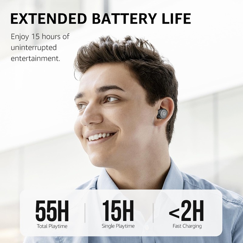 TOZO T10 Wireless Earbuds Bluetooth 5.3 Headphones, App Customize EQ,