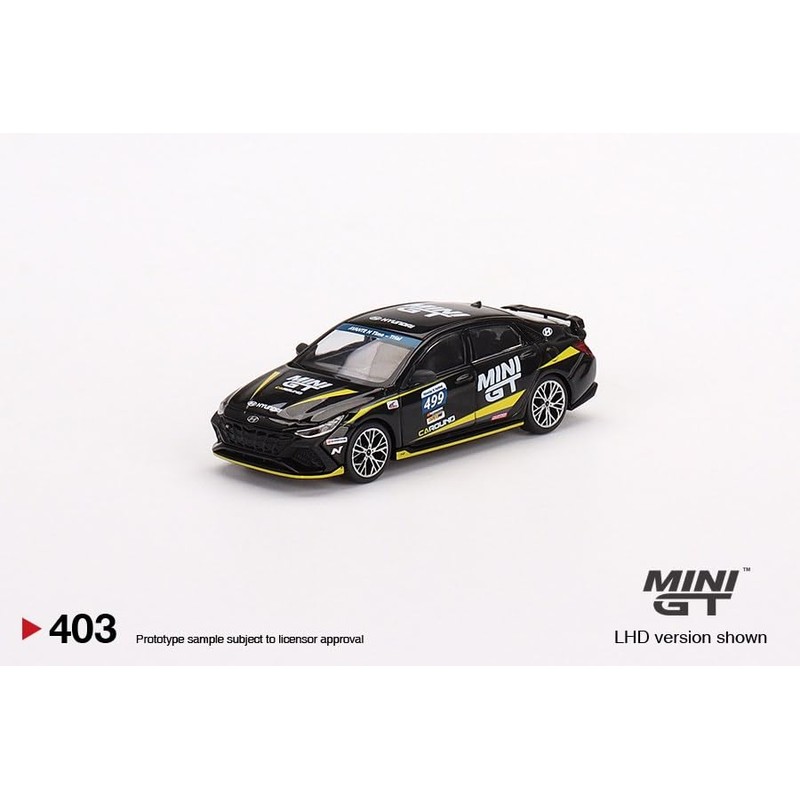 Mini GT Miniature Collectible Car, MGT00403-L, Black/Yellow