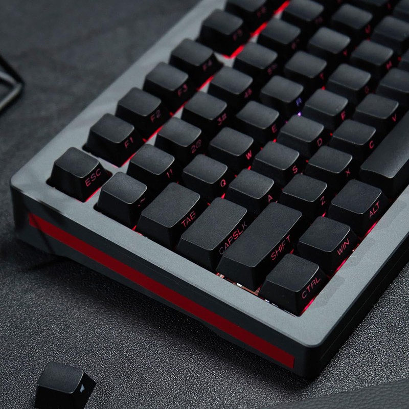 PBT Doubleshot Keycaps Backlit Black Key caps Set 131 Keys