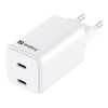 Sandberg AC Charger Dual USB-C PD65W EU, 441-56