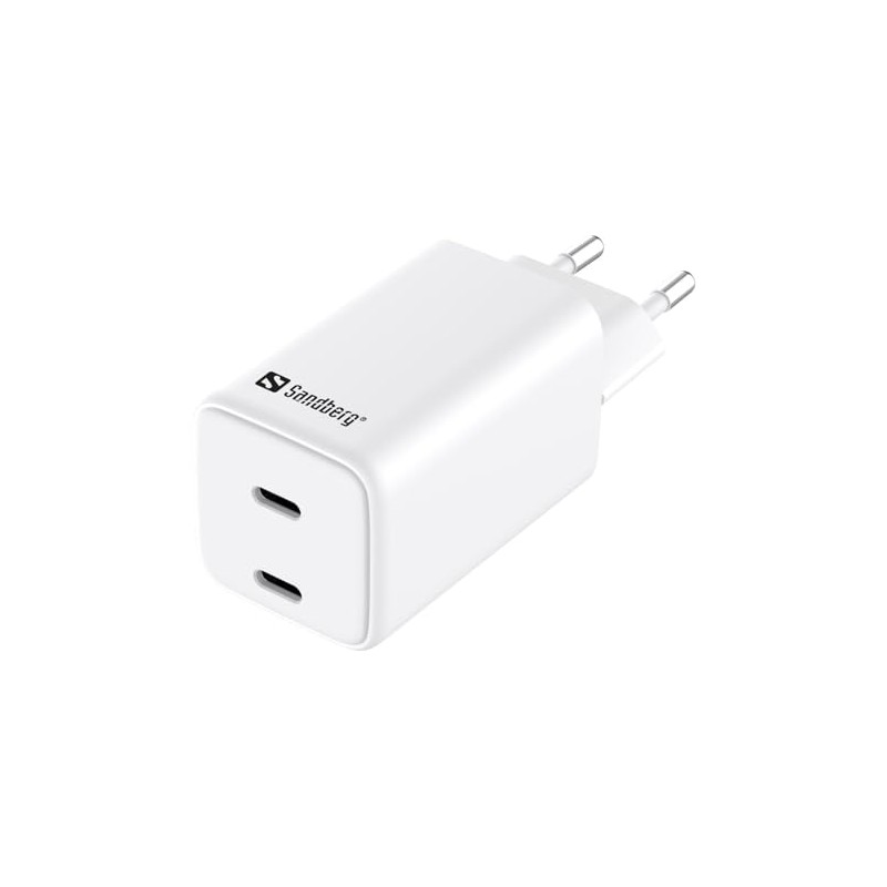 Sandberg AC Charger Dual USB-C PD65W EU, 441-56