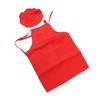 3 Set Kids Apron and Chef Hat Red Black White