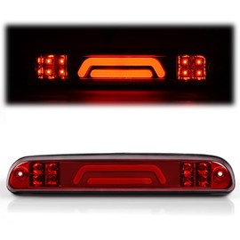 G-PLUS Rear LED Third Brake Light Compatible With 1999-2016 Ford F250 F350 F450 F550 SD Super Duty,3RD Cargo Led Tail Lamps Red Lens Chrome Housing