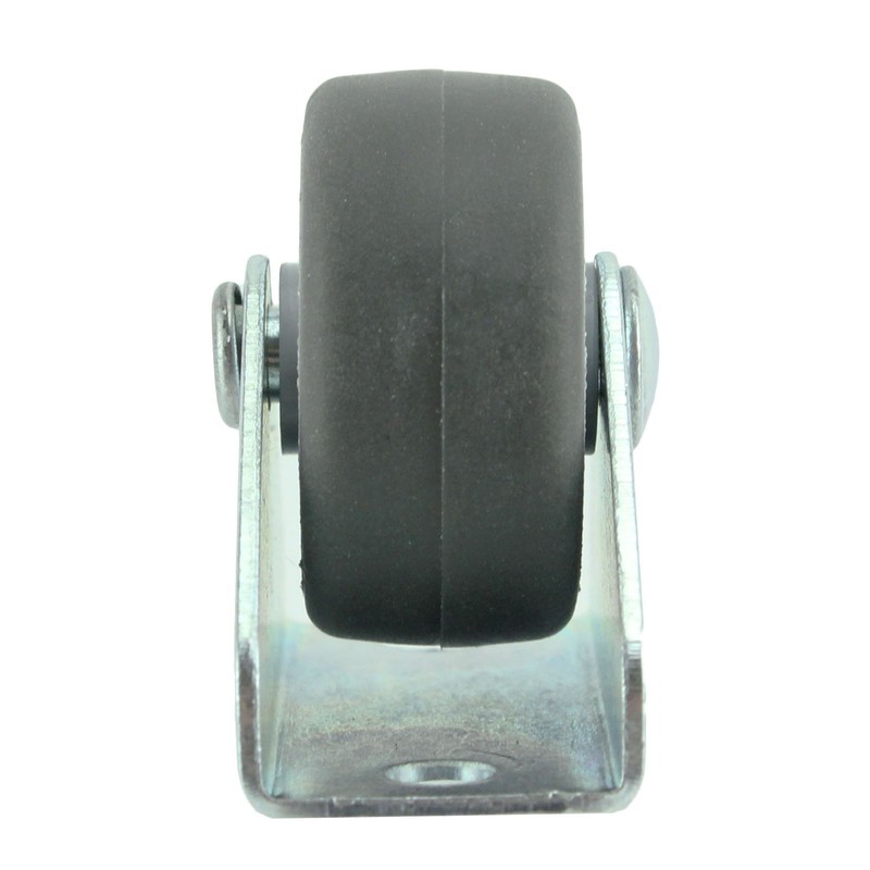 Spares2go Universal Castor Wheels Fixed Plate Fixing 1'' Mini Wheel