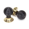 From the Anvil Ebony & Aged Brass Beehive Mortice/Rim Knob