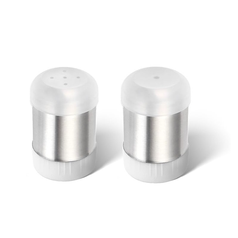 Silver Sugar Shakers Spice Salt Pepper Organizer Container Dust-proof Stainless